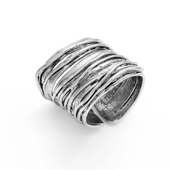 Nordstrom Jewelry - Nordstrom Karine Sultan Silver Brushed Ribbon Ring